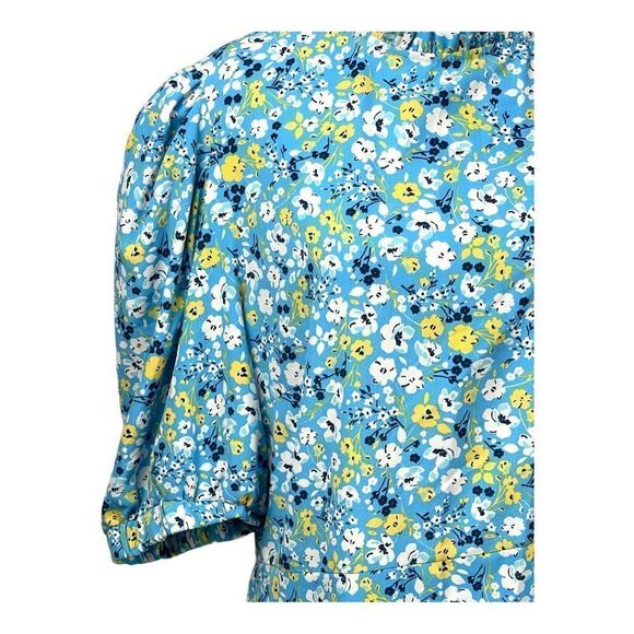 NEW LOOK Women's Fit And Flare Midi Dress in Blue Floral Size 14 - Picture 6 of 9